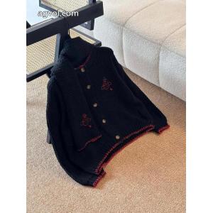 Vivienne Westwood限定レッドマーカーサターン刺繍ラウンドネック長袖バックルニットカーディガンマフラー2点セット