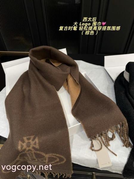 Vivienne Westwood/西太后の定番土星Orbビッグロゴマフラー 2