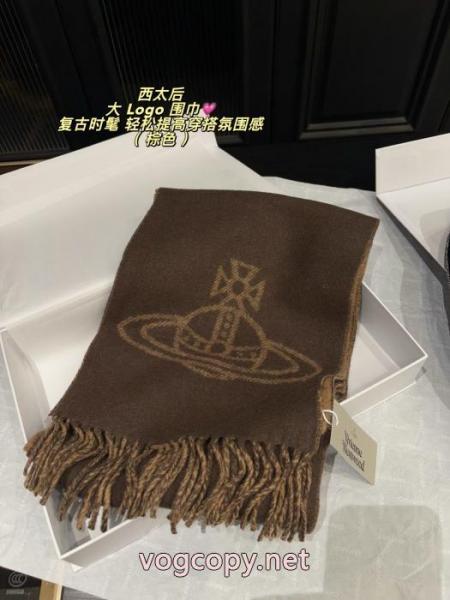 Vivienne Westwood/西太后の定番土星Orbビッグロゴマフラー 3