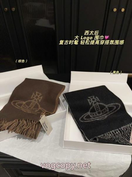 Vivienne Westwood/西太后の定番土星Orbビッグロゴマフラー 4